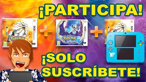 SORTEO Pokémon Sol Pokémon Luna Nintendo 2DS juego INTERNACIONAL