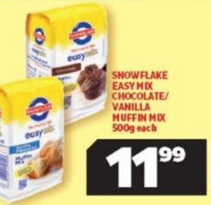 Snowflake Easy Mix Chocolate Vanilla Muffin Mix G Offer At Usave