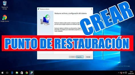 Windows Crear Punto De Restauracion Youtube