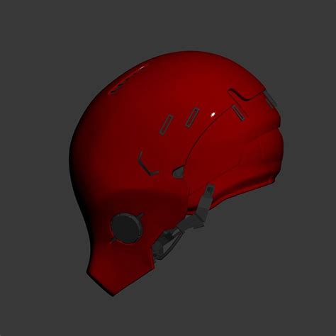 Red Hood Helmet 3D Model Ready to Print