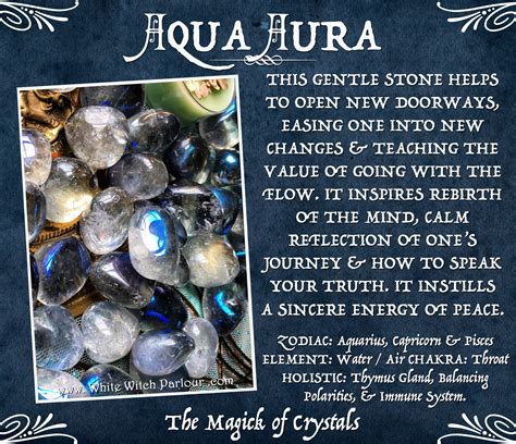 Aqua Aura Quartz Tumbled Crystal For Soul Energy Peace And New Doorways