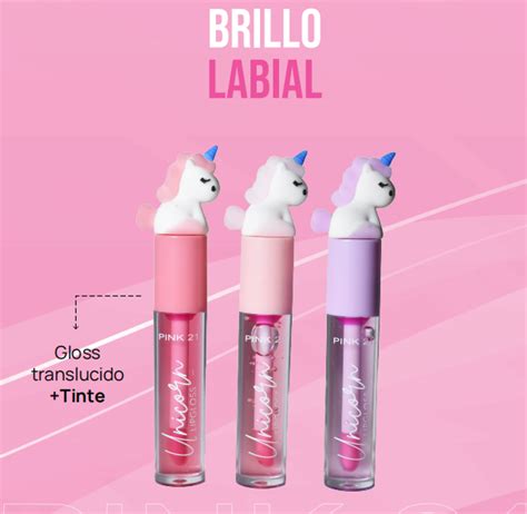 Lip Gloss Unicornio Pink 21 Caja X 24U PLUS MAYORISTA