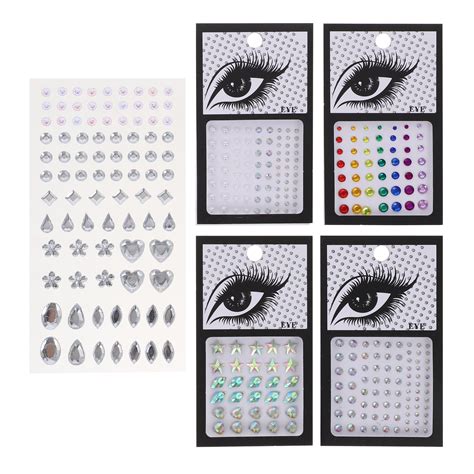 Sheets Rhinestones Eyeshadow Jewels Women Eyes Stickers Festival Face