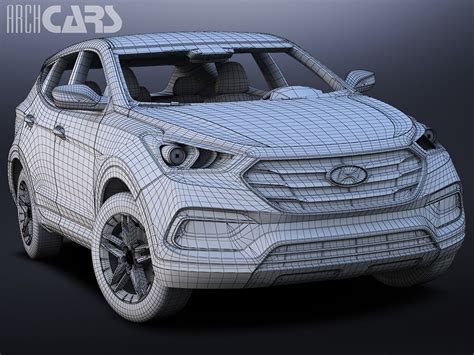 Hyundai Santa Fe Model Turbosquid 1209837