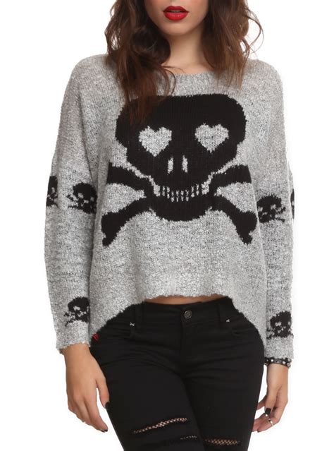 Skull Pullover Sweater Hot Topic Clothes Hot Topic Clothes Hot