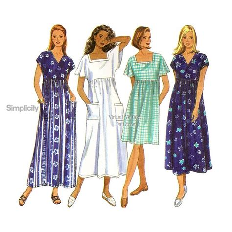 Easy Pullover Dress Pattern Simplicity Virtual Vintage