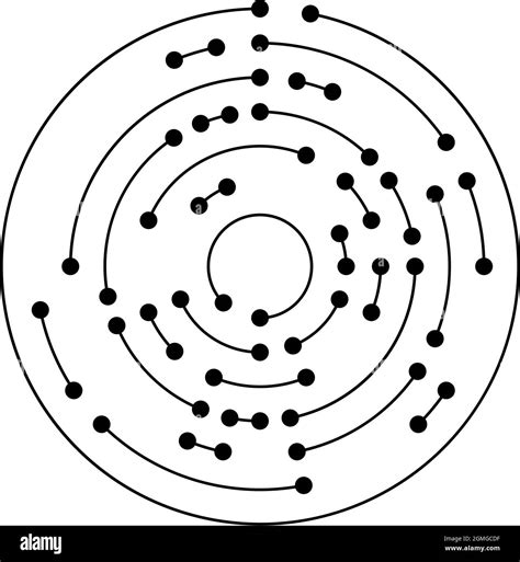 Circular Concentric Lines Segmented Circles With Nodes Nodal Points