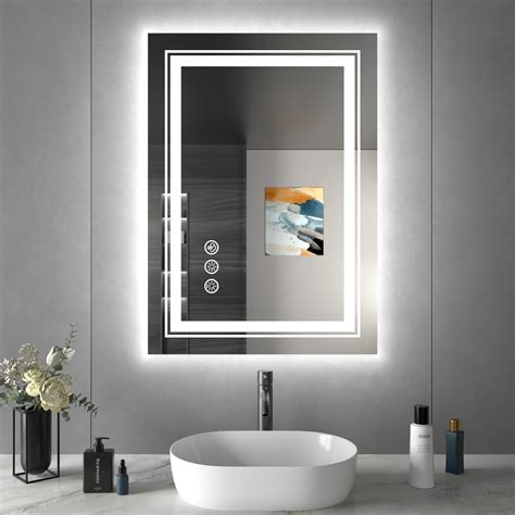 Amazon WTTY RGB LED Bathroom Mirror 20 X28 With Backlit And 3