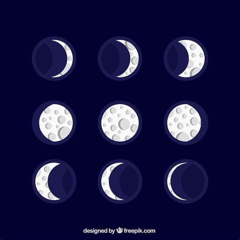 Imágenes De Fases De La Luna Dibujo Descarga Gratuita En Freepik