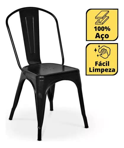 Silla De Dise O Industrial Tolix Iron Color Negro Mercadolibre