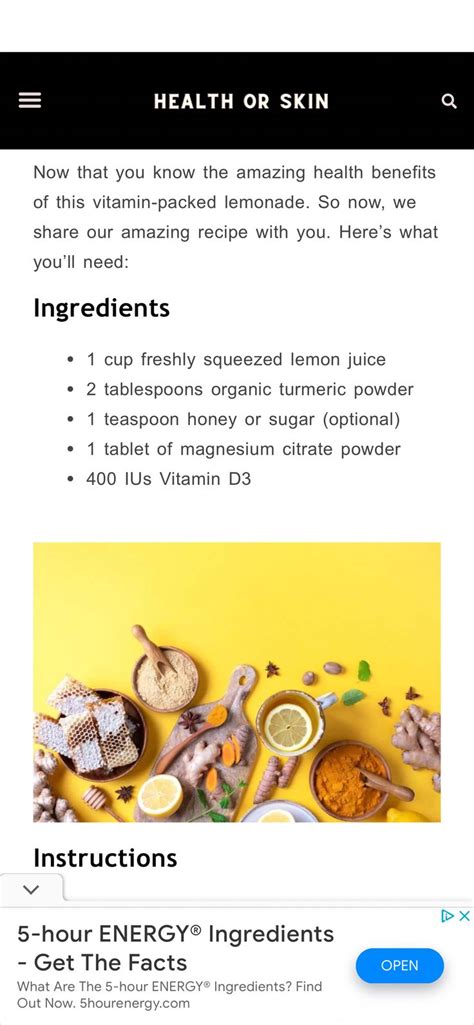 Vitamin D Magnesium And Turmeric Lemonade Refreshing Recipe With Health Benefits In 2024