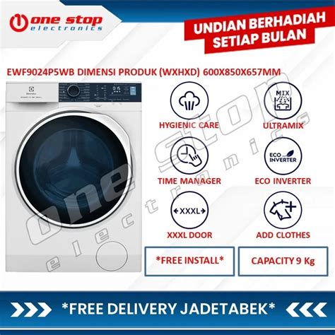 Electrolux Ewf P Wb Ewf P Wb Mesin One Stop Electronic