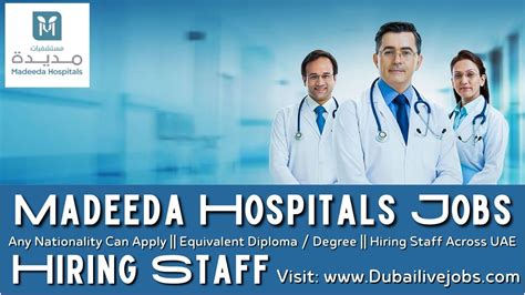 Madeeda Hospitals Jobs Opening Hiring Staff Urgently Free