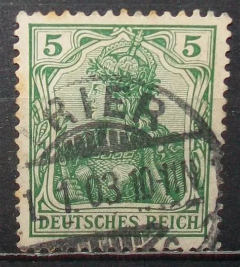 N V Stamp Deutsches Reich Germania Canceled Aus Eur Picclick Fr