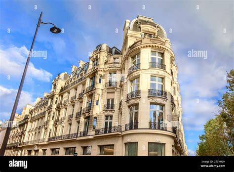 Typical city-center 19th century Parisian domestic architecture rebuilt ...