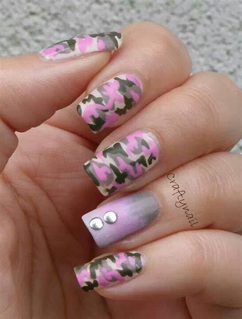 15 Stylish Matte Nail Designs Fashionsy Camo Nail Designs Pink