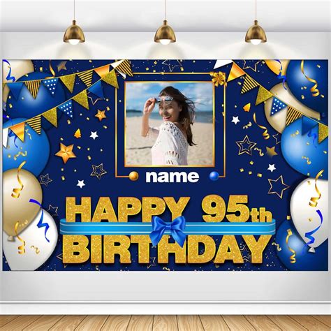 Custom Happy 95th Birthday Decorations Banner 95 Years