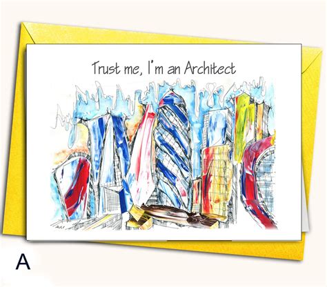 Occupations Misc Architect Greeting Card Birthday Congratulations