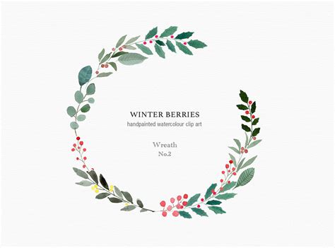 Watercolor Christmas Wreath Wreath PNG Xmas Wreath Art | Etsy