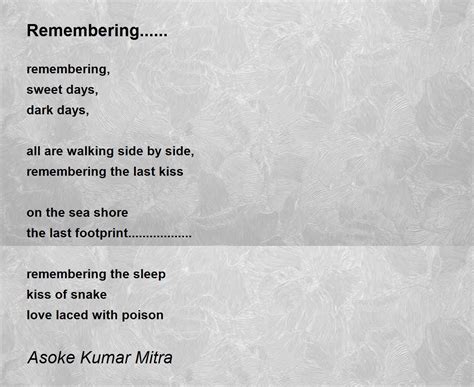 Remembering Poem