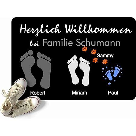 Amazon De Specialme Fu Matte Familie Personalisiert Mit Namen