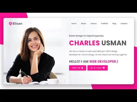 How To Create Personal Portfolio Website Using HTML CSS