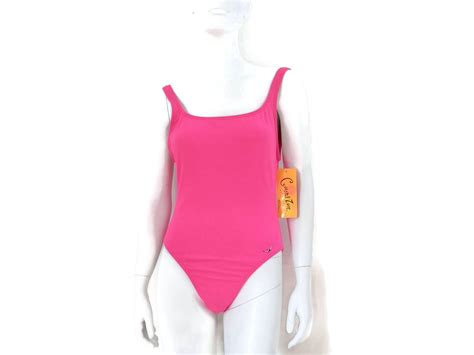 Jantzen Neon Pink Swimsuit Tank Maillot 1pc Nos Womens Bathing Suit