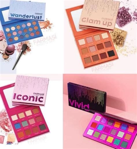 Four Farmasi Eyeshadow Palettes Wanderlust Glam Up Iconic Vivid