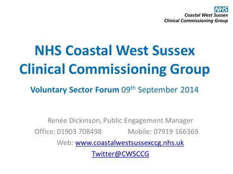 NHS Coastal West Sussex Clinical Commissioning Group Voluntary Sector