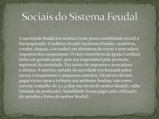 Idade M Dia Sistema Feudal Ppt