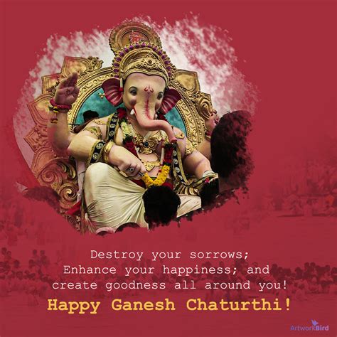 Ganesh Chaturthi Festival Greetings - English | Artworkbird