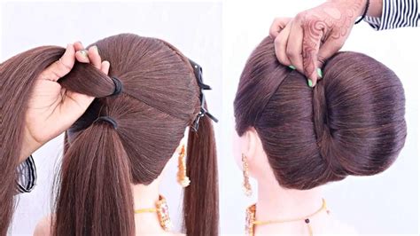 New French Bun Hairstyle French Roll Hairstyle Easy Hairstyle