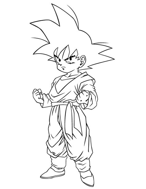 Dragon Ball Z Goten Coloring Pages Clip Art Library