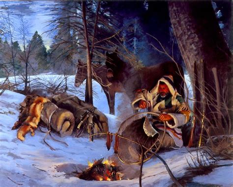 Fur Trappers Mountain Men Art Native American Art Western Art