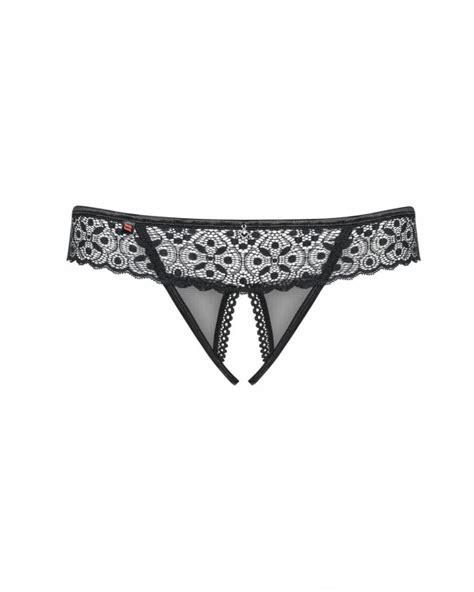 Sexy Perizoma Nero Aperto Sotto Collezione Shibu Obsessive Lingerie