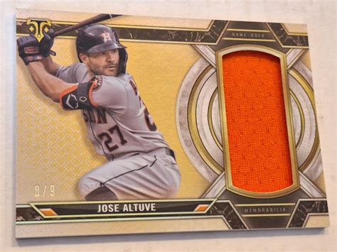 Jose Altuve 2021 Topps Triple Threads Jersey Gold 9 Astros EBay