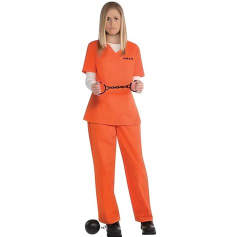 Déguisement prisonnière orange femme Amscan Prisonnier Certifié