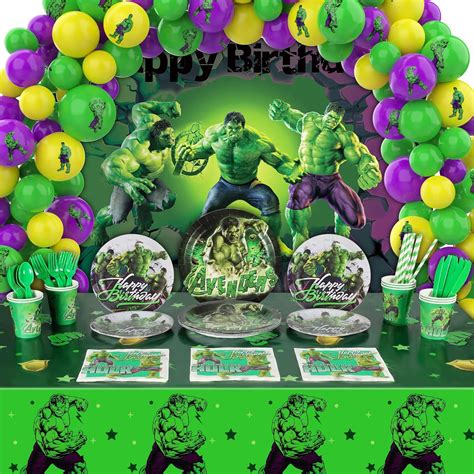 Hulk Suministros de decoración para fiestas de cumpleaños telón de