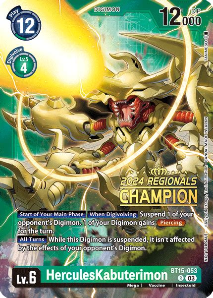 HerculesKabuterimon Championship 2024 Digimon CardTrader