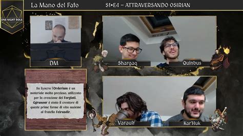 Dnd 5e Attraversando Osirian One Night Role Campagna La Mano Del Fato Episodio 4 Youtube