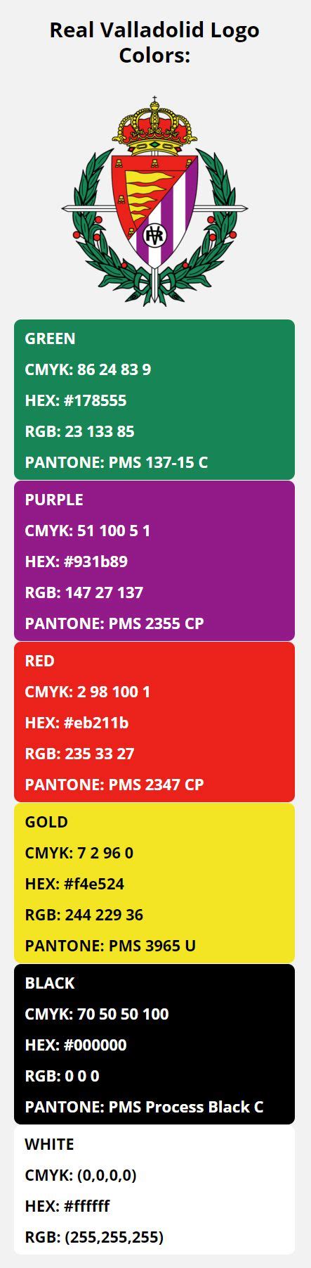 Real Valladolid Color Codes Hex Rgb Cmyk And Pantone