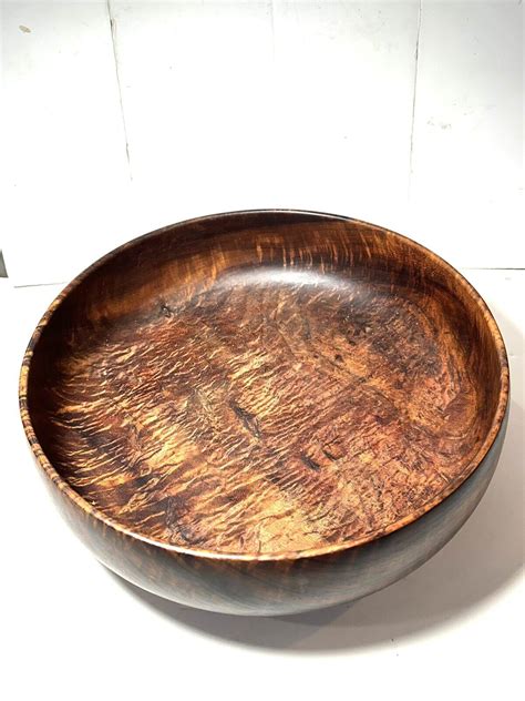 Dan Deluz Signed Large Hawaiian Koa Wood Bowl Ebay