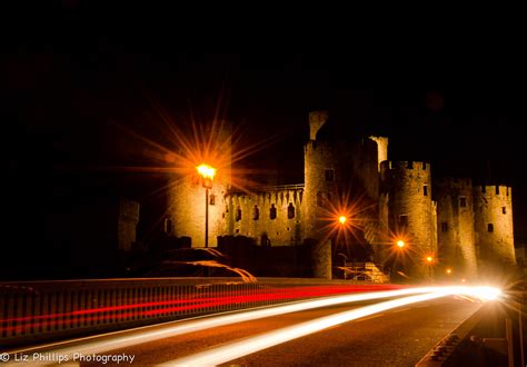 Conwy Castle Night Conwy Castle Lit Up At Night With Light Flickr