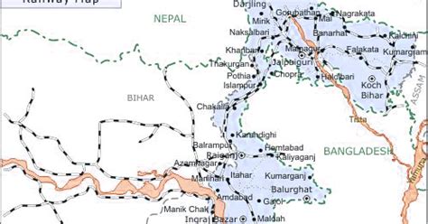 Rail Map India West Bengal Railway Map