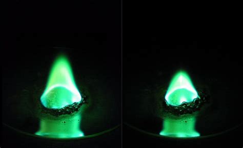 Copper Flame Color In Methanol 2 Photos Of Bluish Green Fl Flickr