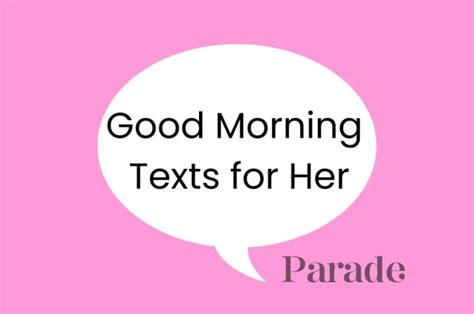 45 Good Morning Texts For Her Parade