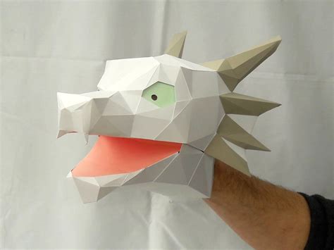 Hand Puppet Pattern Baby Dragon Build Your Own Paper Etsy