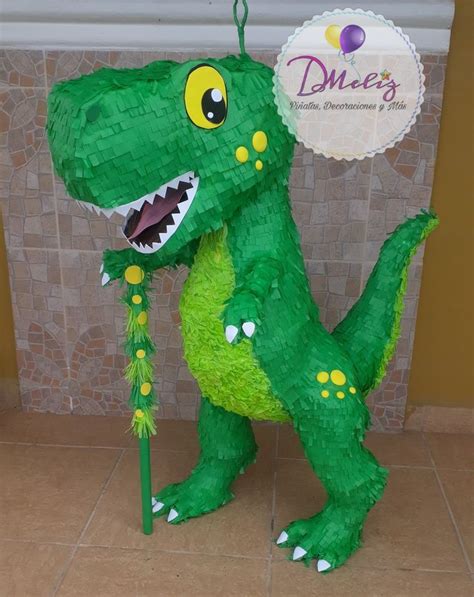 Dinosaurio verde by D Meliz Piñatas para niños Piñata de caballo