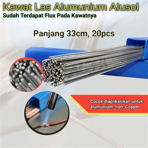 Jual Kawat Las Aluminium Electrode Suhu Rendah 330mm 20PCS Di Lapak