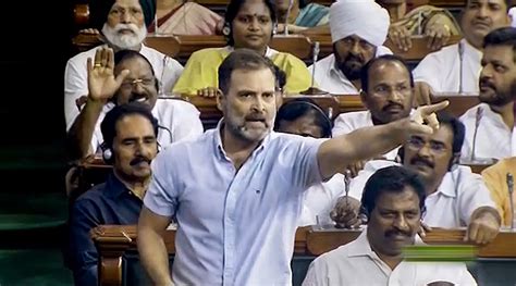 In Lok Sabha Rahul Gandhi Slams Bjp Over Its Handling Of Manipur